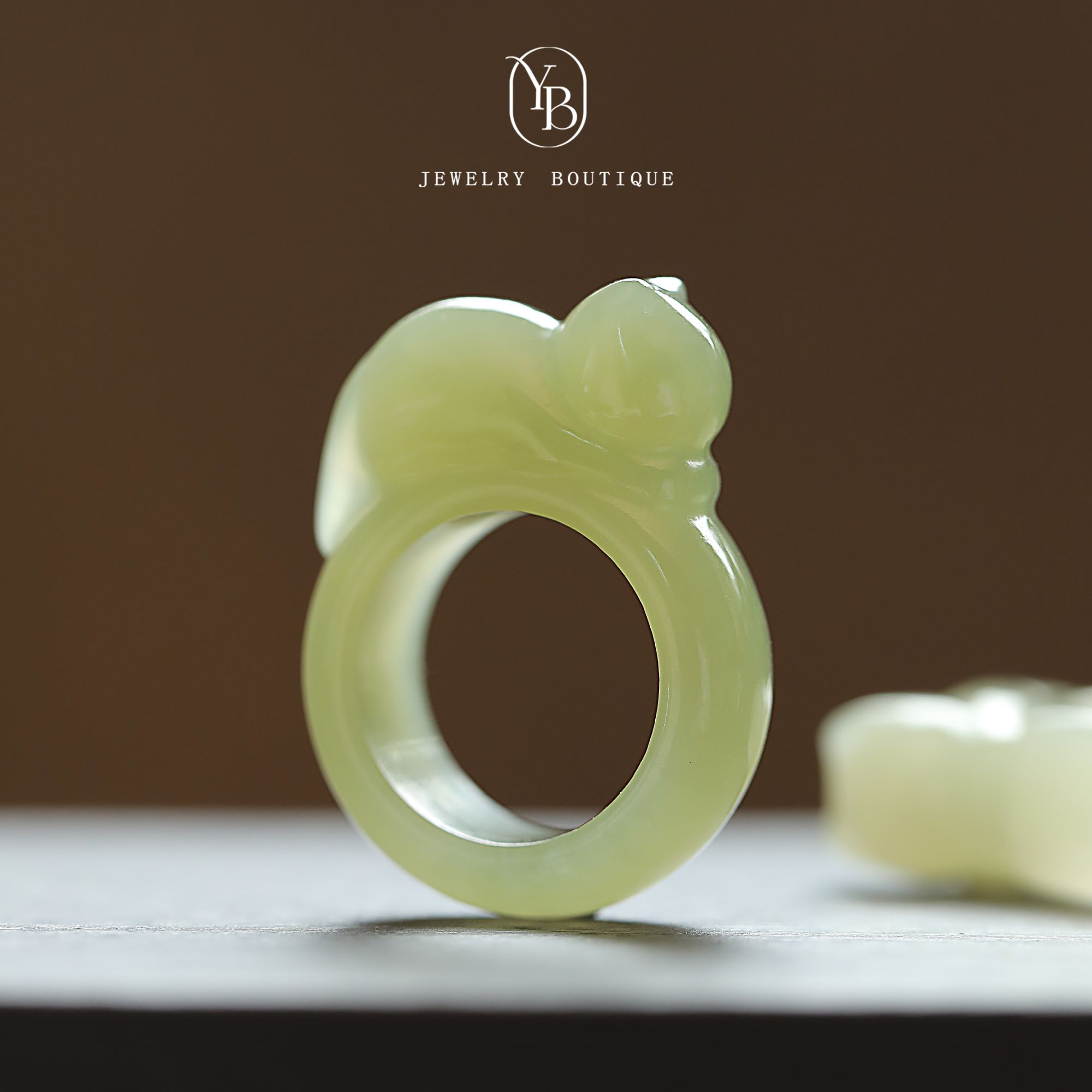 可爱小猫高货和田玉戒指简约小众设计高级感玉扳指时尚个性女款