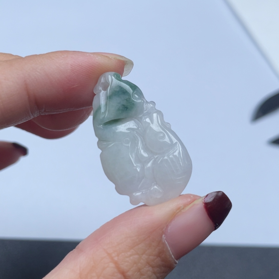 翡翠颈饰未镶嵌纯天然a货缅甸翡翠包邮