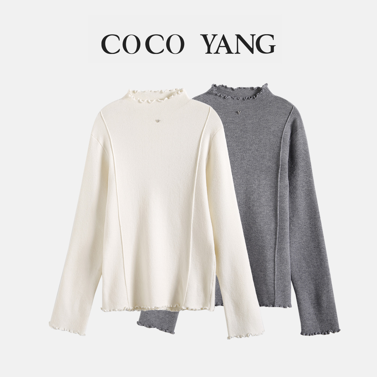 秋季女大童高级感针织打底衫中学生极简风-SA411