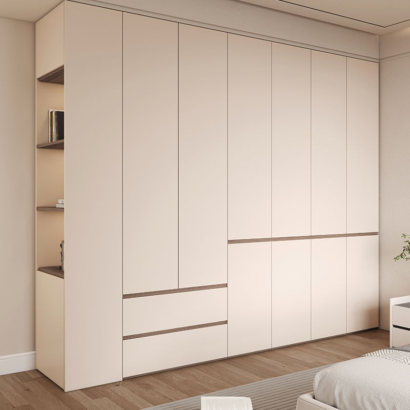 2025家用卧室一门到顶柜子小户型现代简约分段式免拉手大衣橱