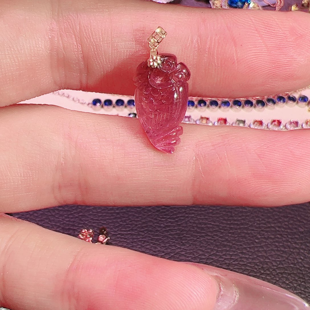 碧玺碧玺吊坠18K金镶嵌