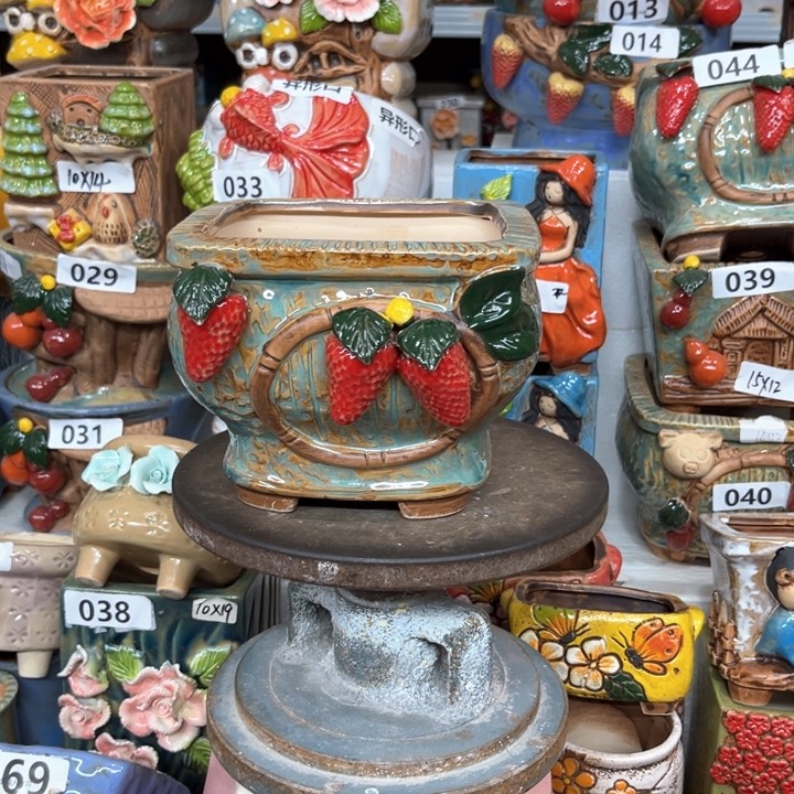 紫砂花盆粗陶材质多肉花盆