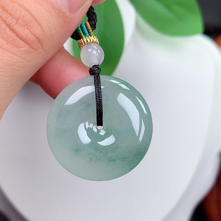 颈饰未镶嵌翡翠平安扣 27.3x6.3mm