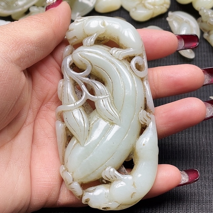 和田玉挂件未镶嵌江***清