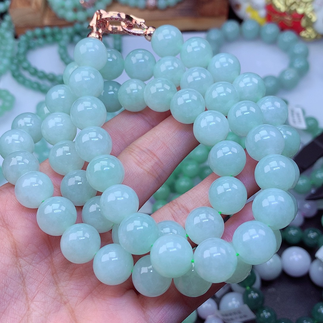 翡翠未镶嵌毛衣链卡12.4