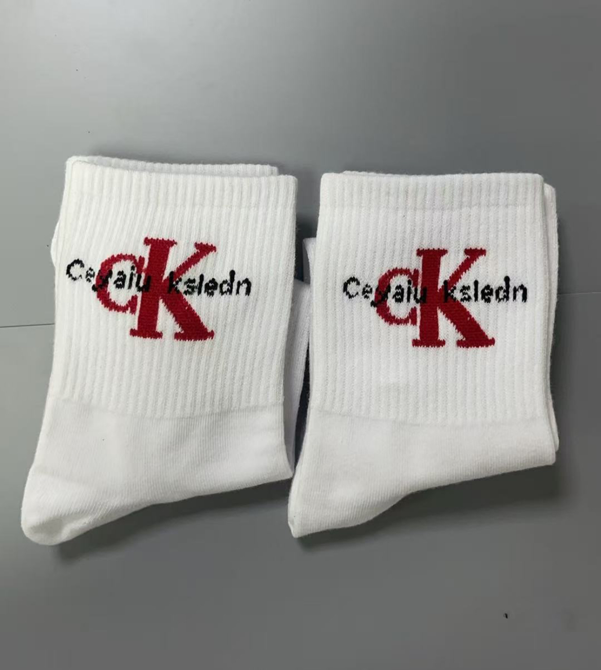 Ceyaiu Ksledn中筒字母男女同款运动风运动袜球袜吸汗百搭韩版