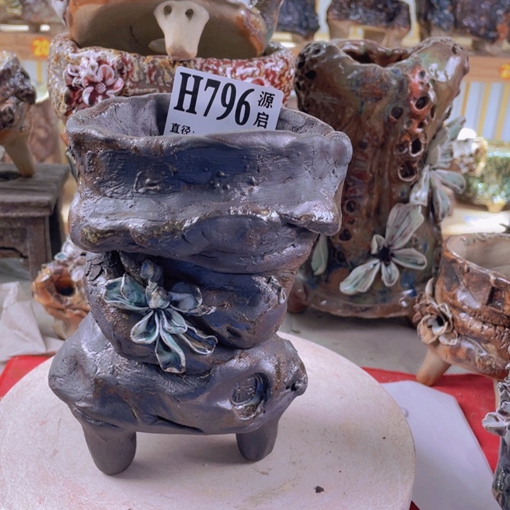 紫砂花盆景德镇陶瓷796瑕疵特价