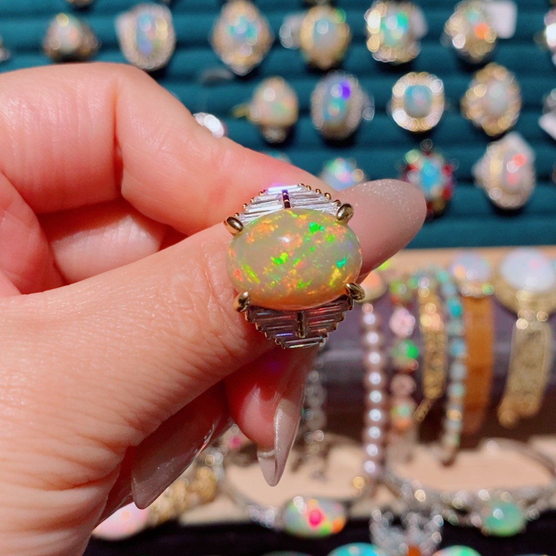 欧泊欧泊戒指银S925镶嵌