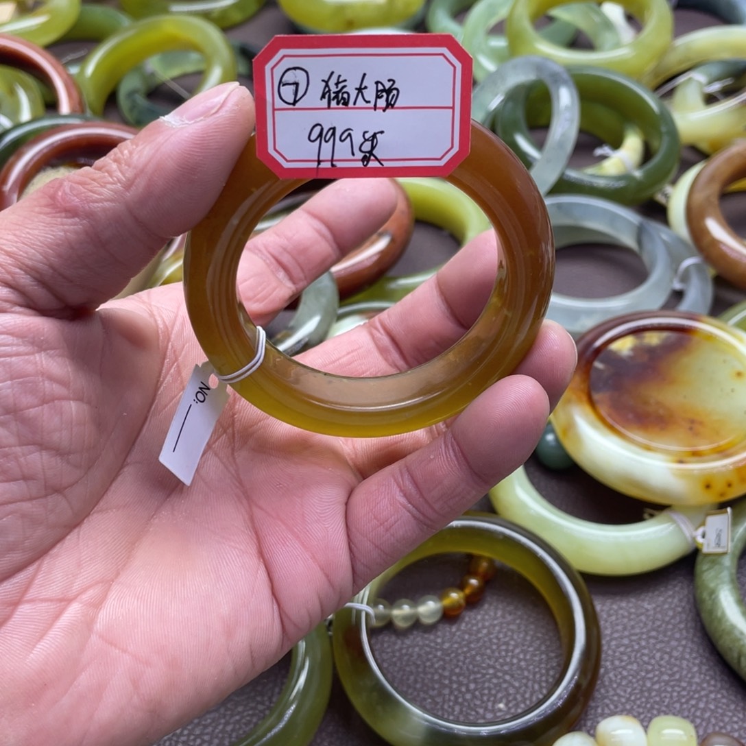 m***肠蛇纹石玉未镶嵌手镯