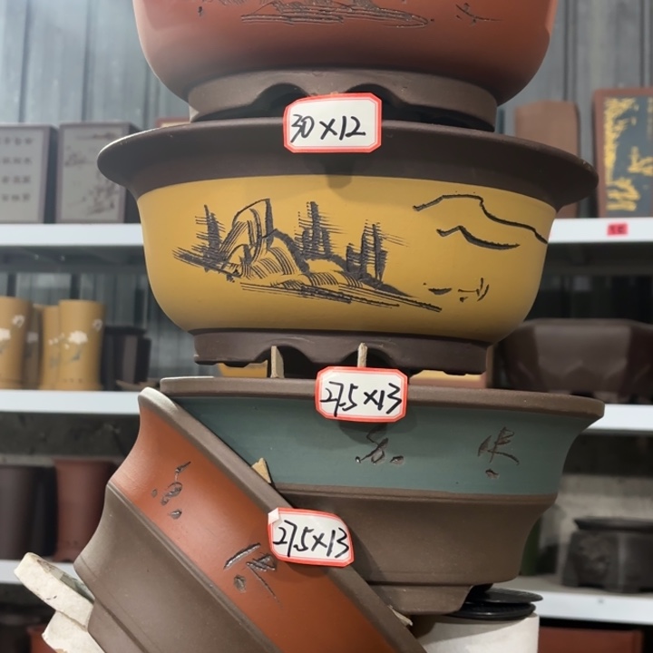 紫砂花盆       100-5。