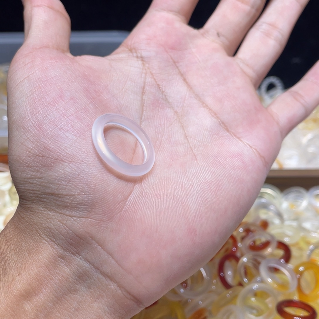 玛瑙/玉髓未镶嵌戒指7号港18