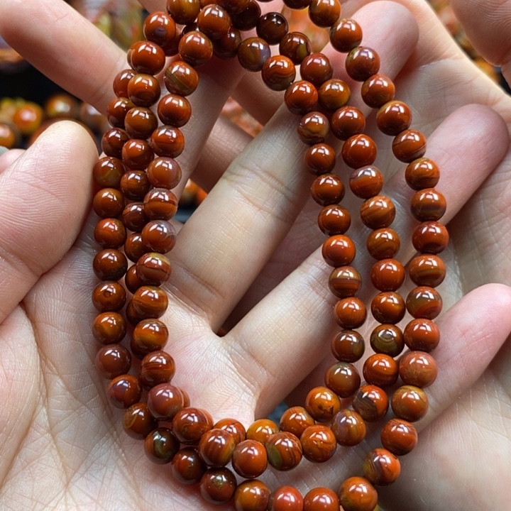 玛瑙/玉髓未镶嵌项链战国红项链