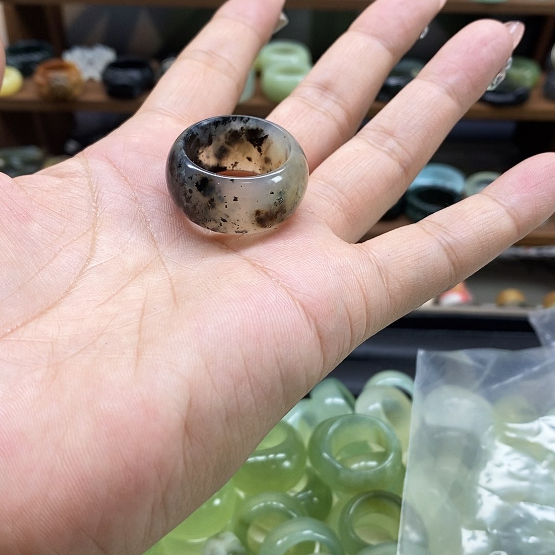 岫玉戒指全品未镶嵌?***?