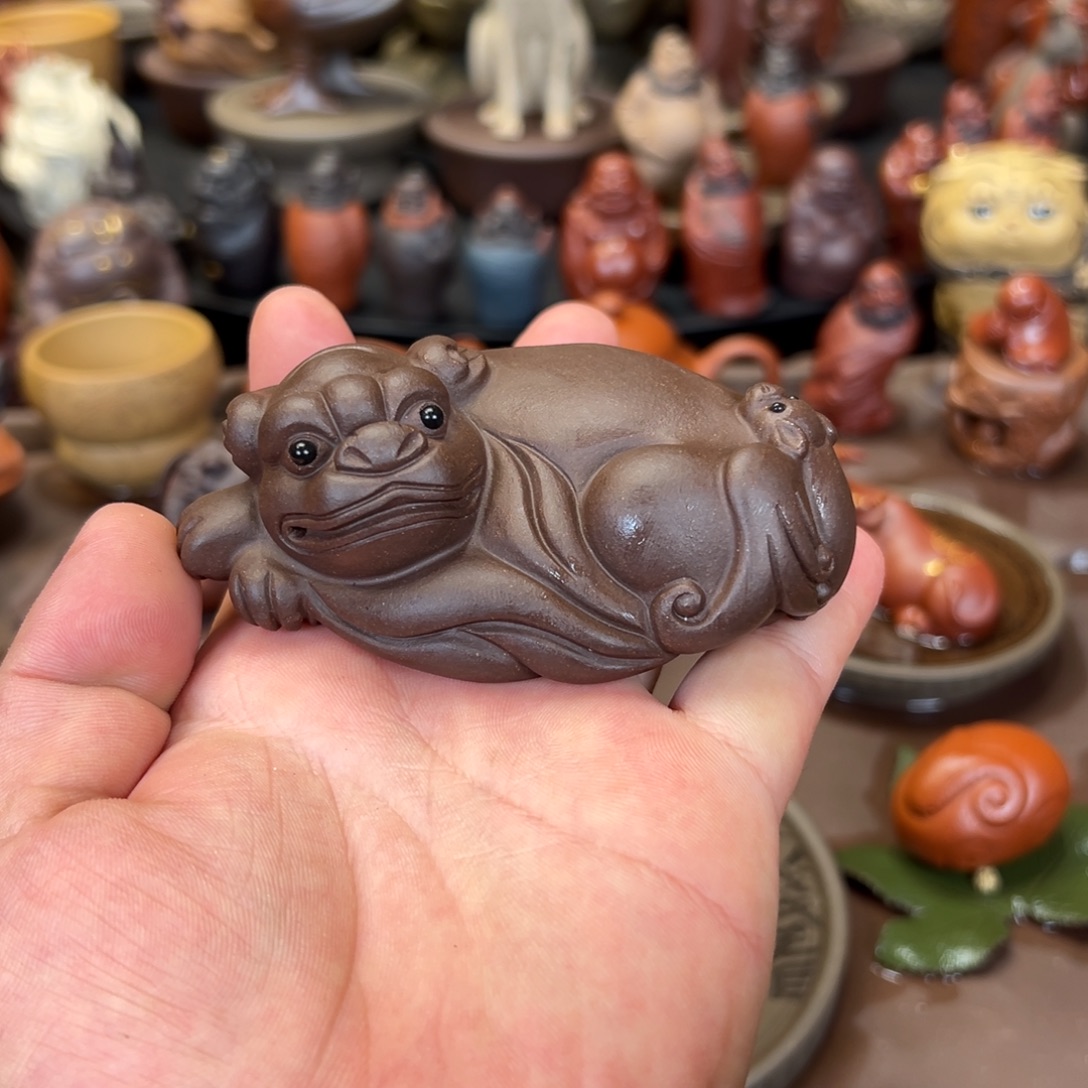 紫砂茶宠紫砂貔貅 微瑕