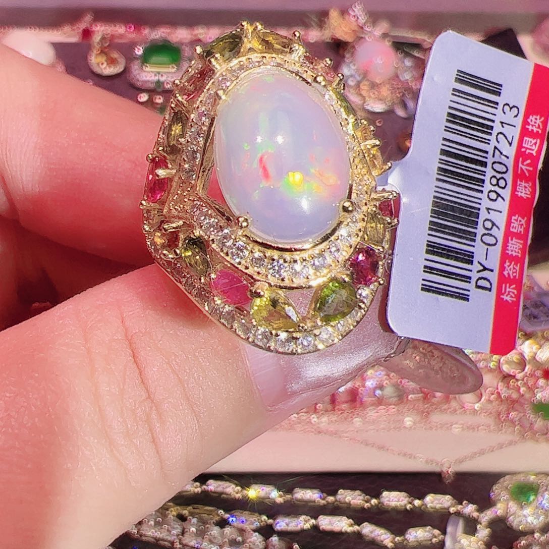 欧泊欧泊戒指银S925镶嵌