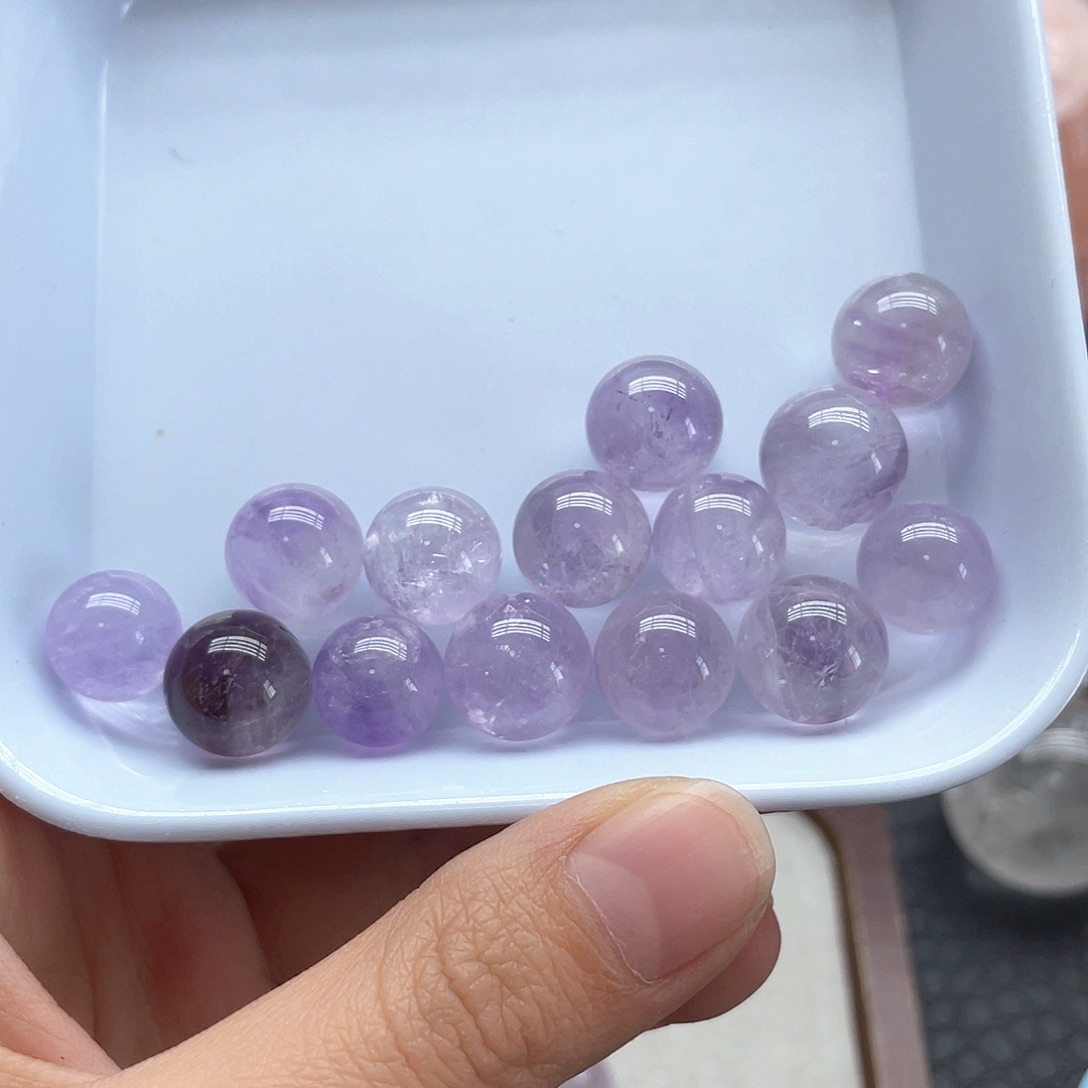 珠宝半成品水晶未镶嵌68玻利维亚紫单株卡1.3mm