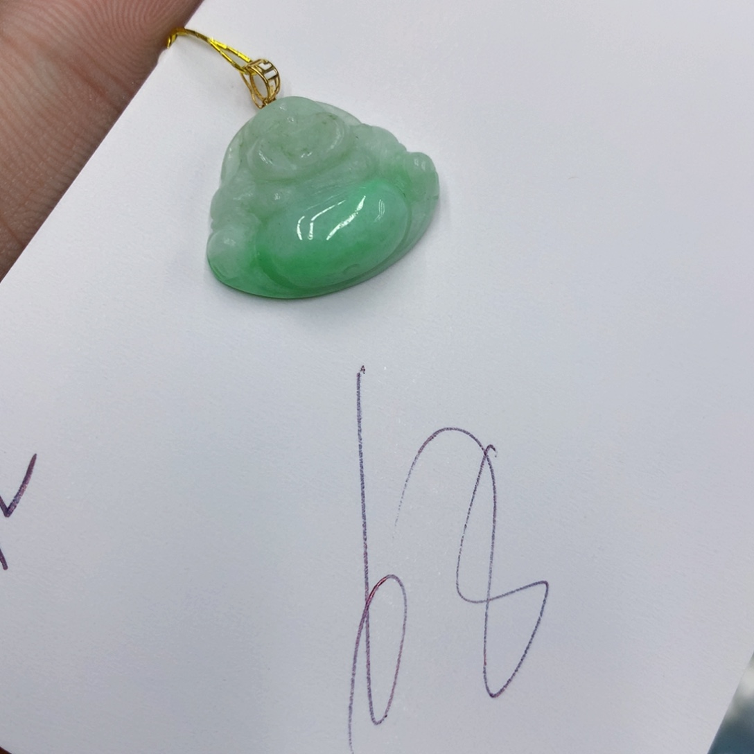 翡翠颈饰18K金镶嵌翡翠