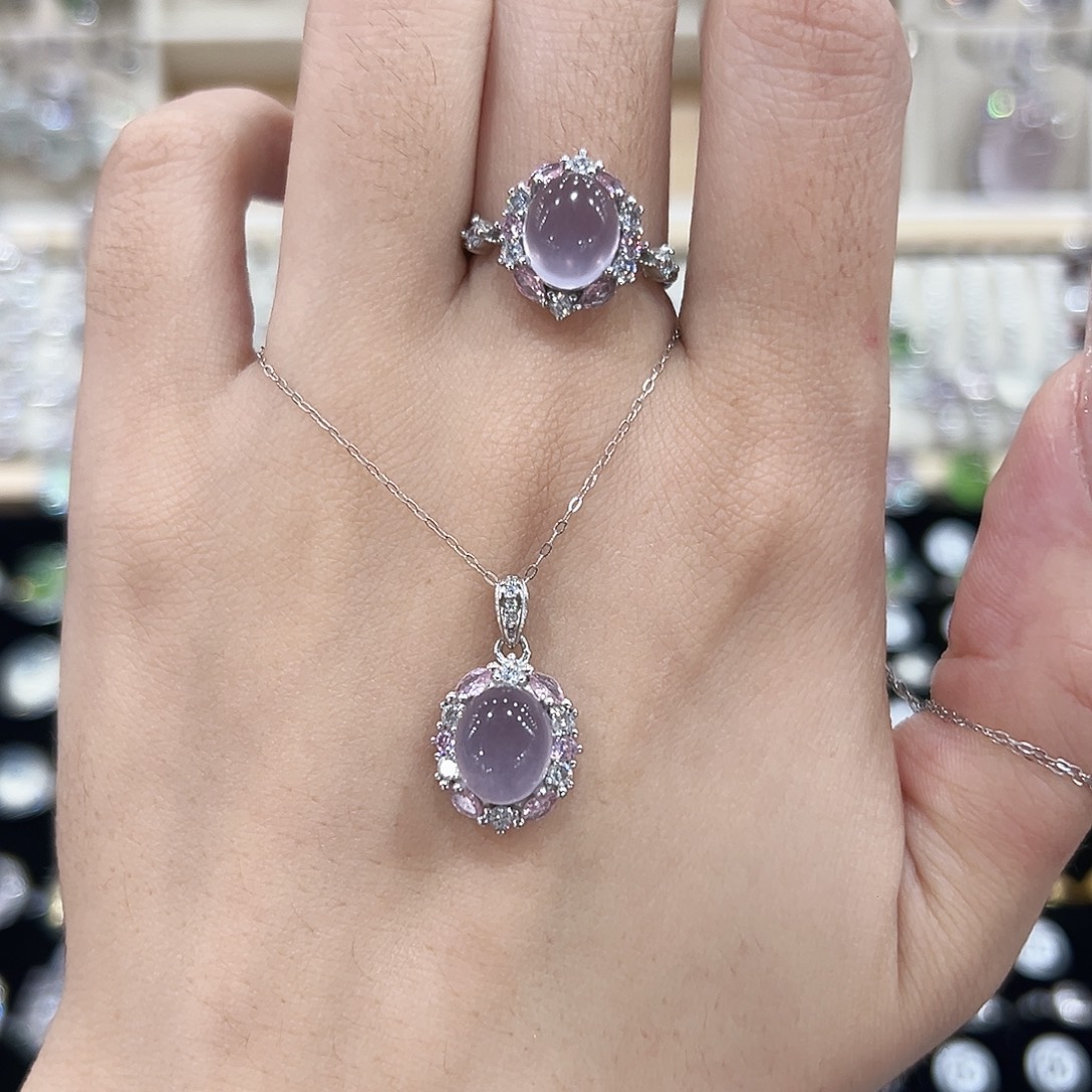 A***n戒指萤石银S925镶嵌