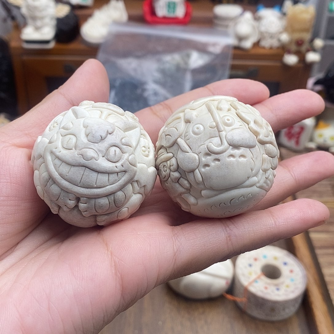 鹿骨把件c31龙猫手球40尺寸不退换