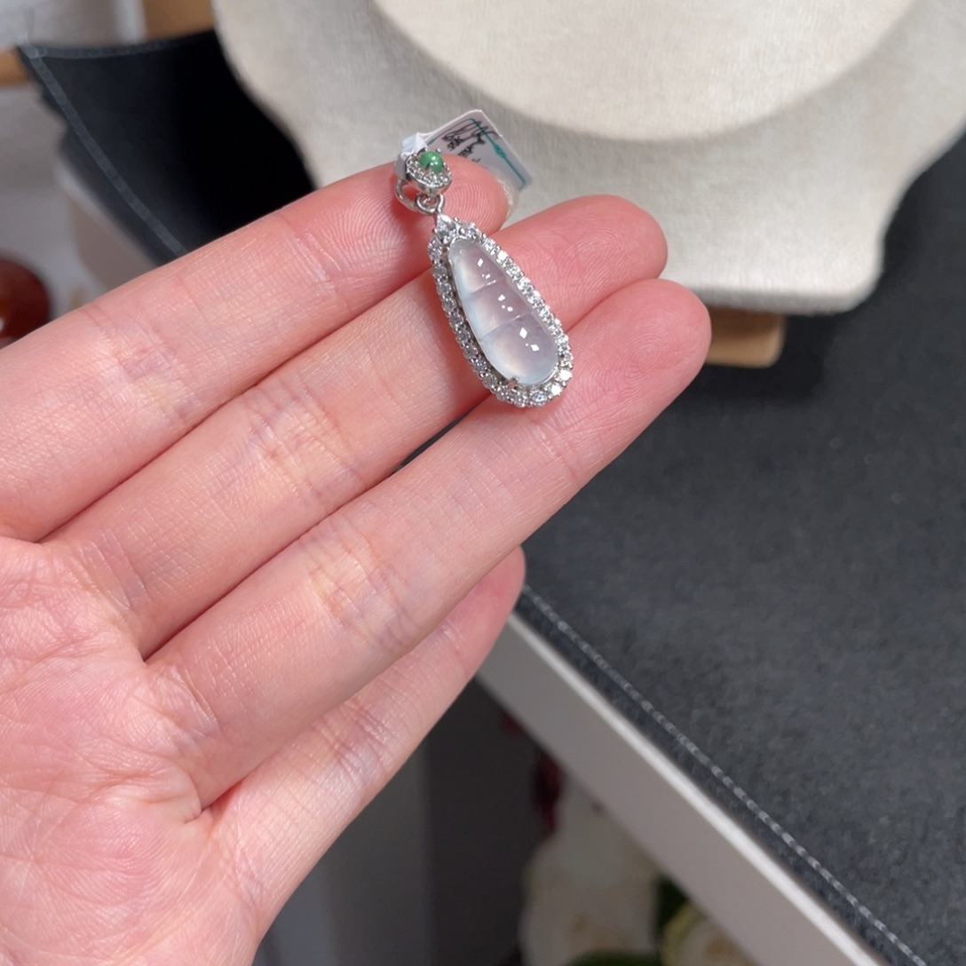 翡翠颈饰银S925镶嵌*‍*7339