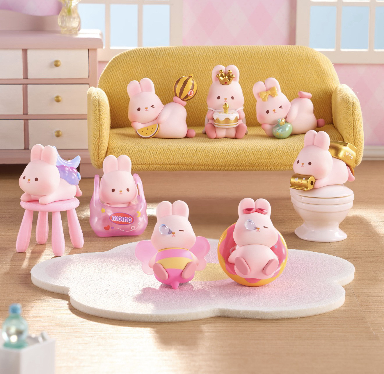 【露比拆盒】大鱼吃小鱼摸摸兔系列萌粒潮玩摆件