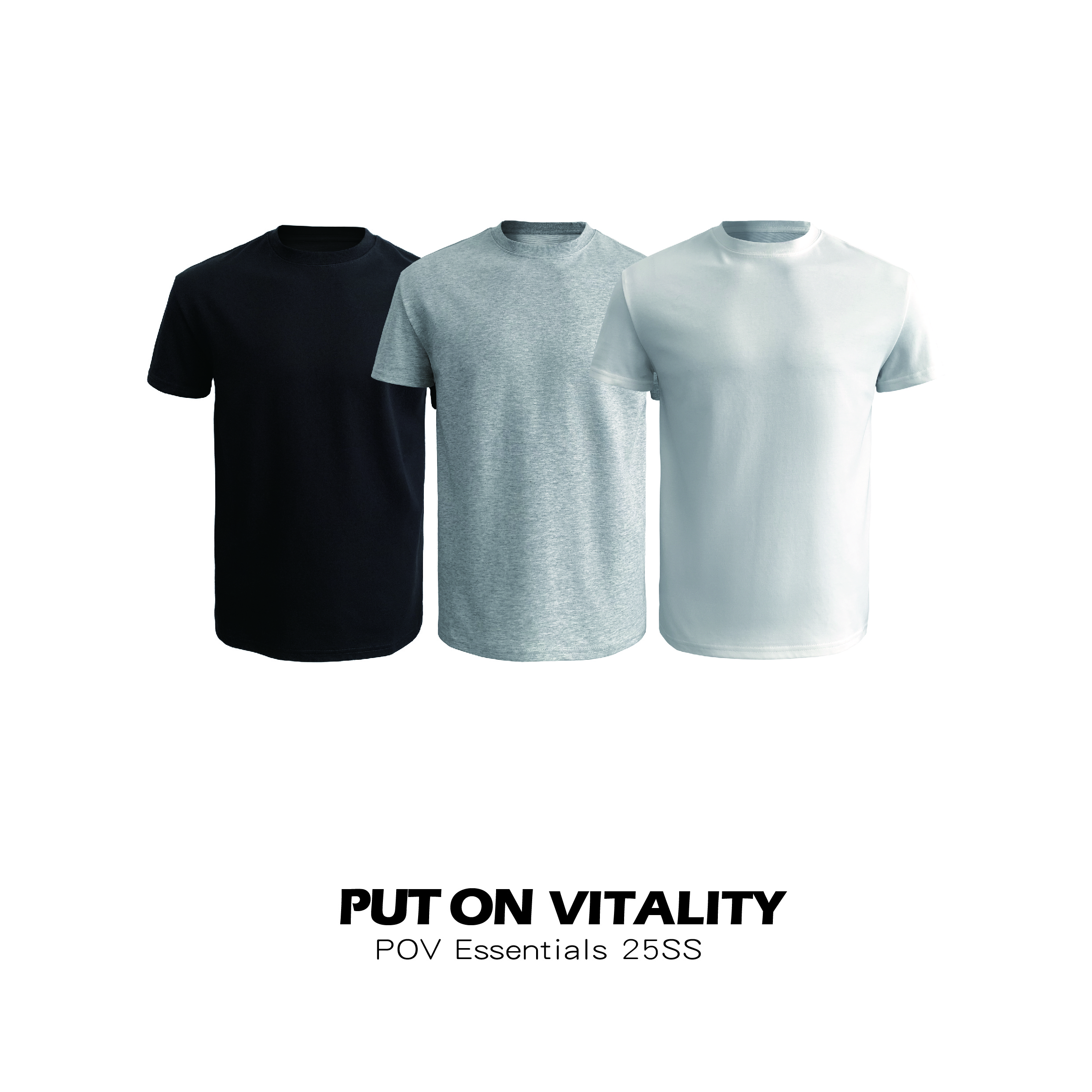 【Put On Vitality】25ss 智能凉感正肩T 索罗娜男女夏季同款