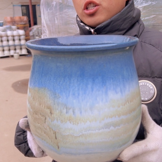 紫砂花盆高25口23—————