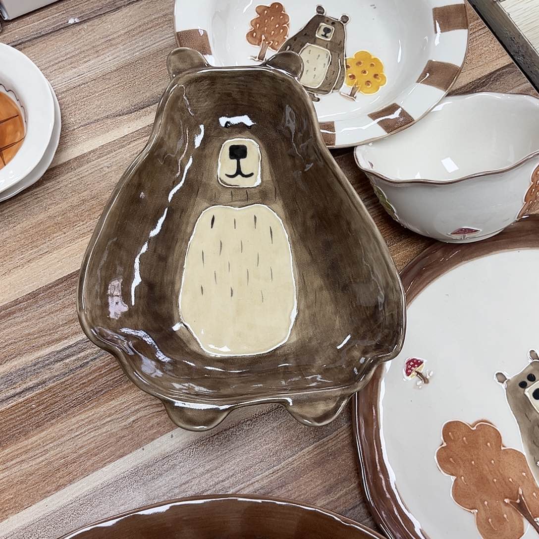 陶瓷小熊异形盘陶瓷餐具系列