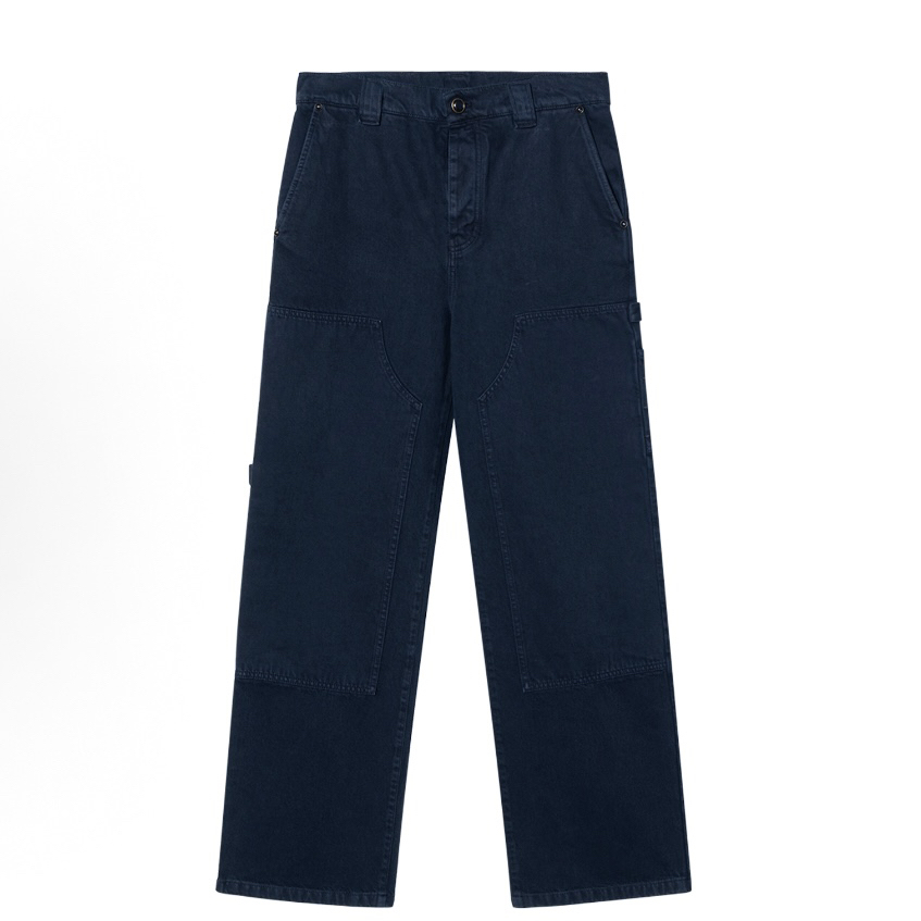 未使用 LouisVuitton/路易威登 FW25刺绣皮牌牛仔裤31码 md2190