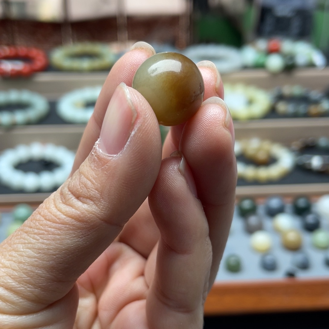 和田玉（糖玉）单珠16未镶嵌