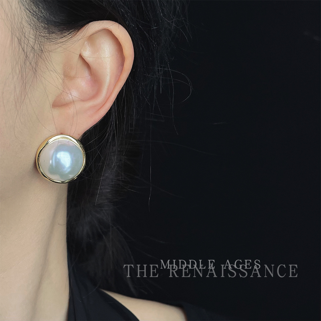 合金戒指 Tina轻中古赫本风气质珍珠耳钉轻奢高级感送女友闺蜜礼