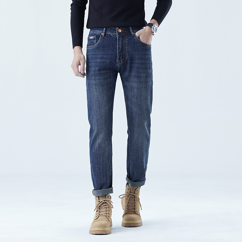 秋冬高端极品微弹修身小直筒显瘦显高大牛男士牛仔长裤