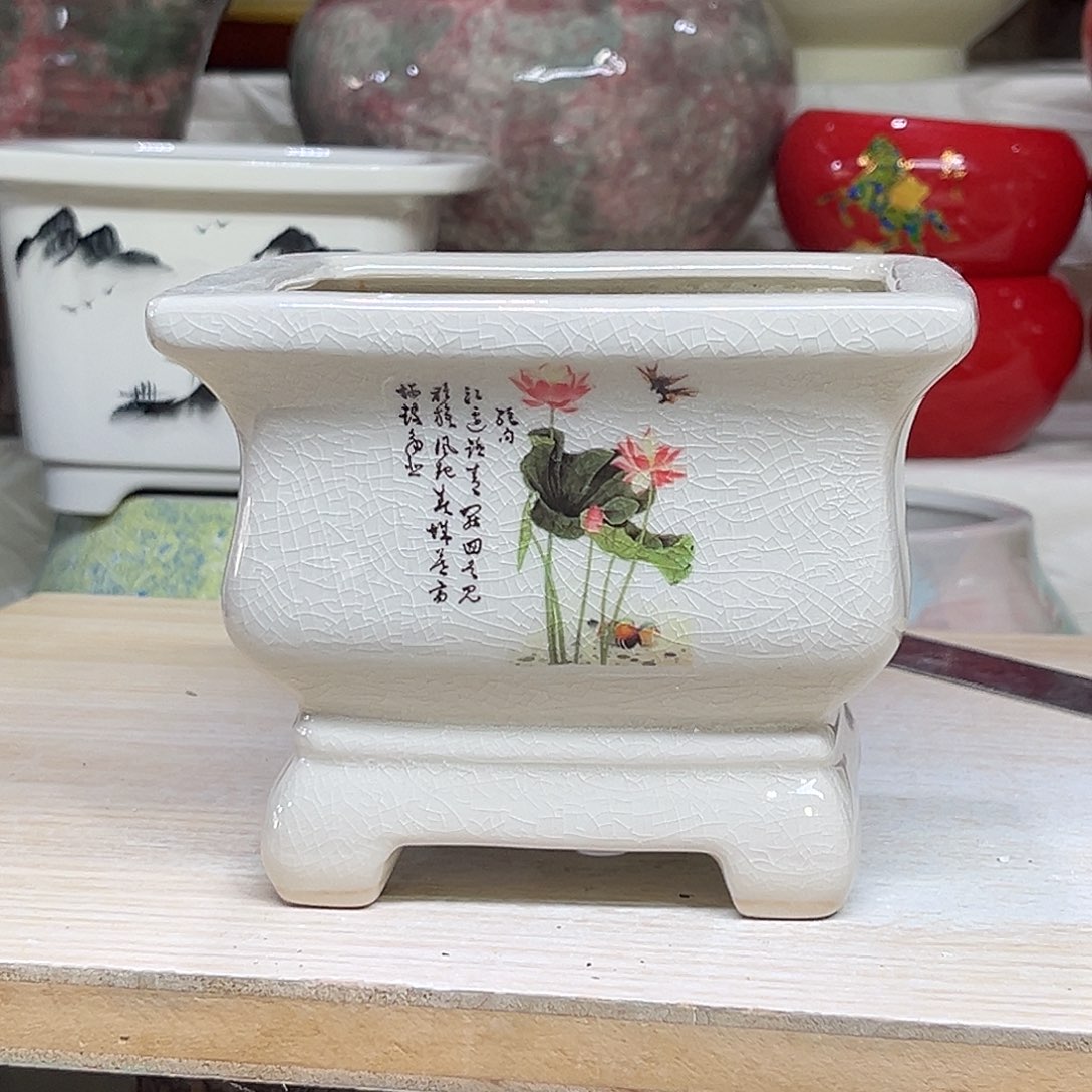 陶瓷绿植多肉微瑕花盆外口径：12*10