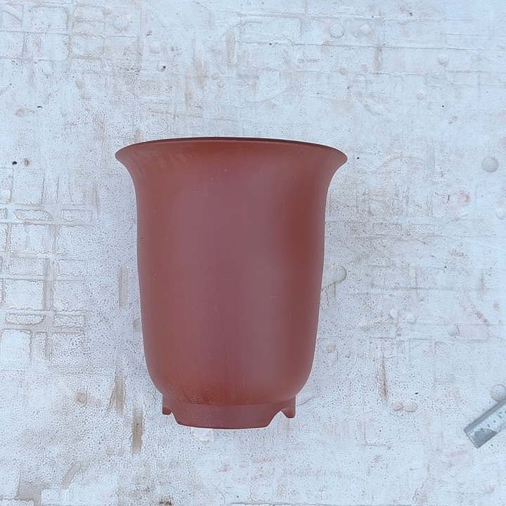 紫砂花盆微瑕特大号金钟红色11号