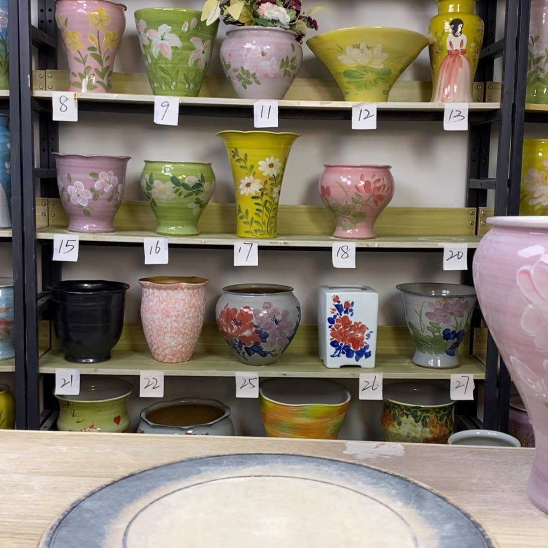 景德镇手工手绘陶瓷花盆