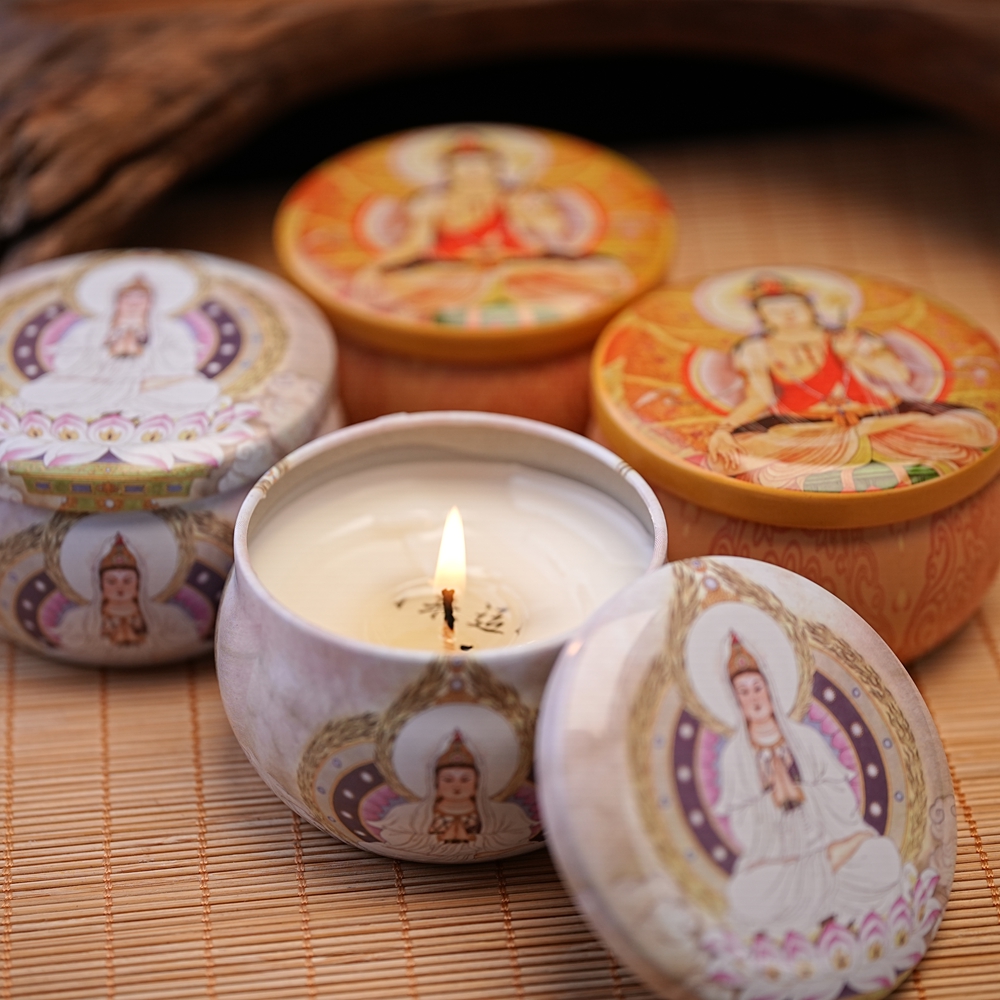 酥油灯家用佛堂供佛长明灯持续燃烧藏字香薰蜡烛 Q044 多样性发一