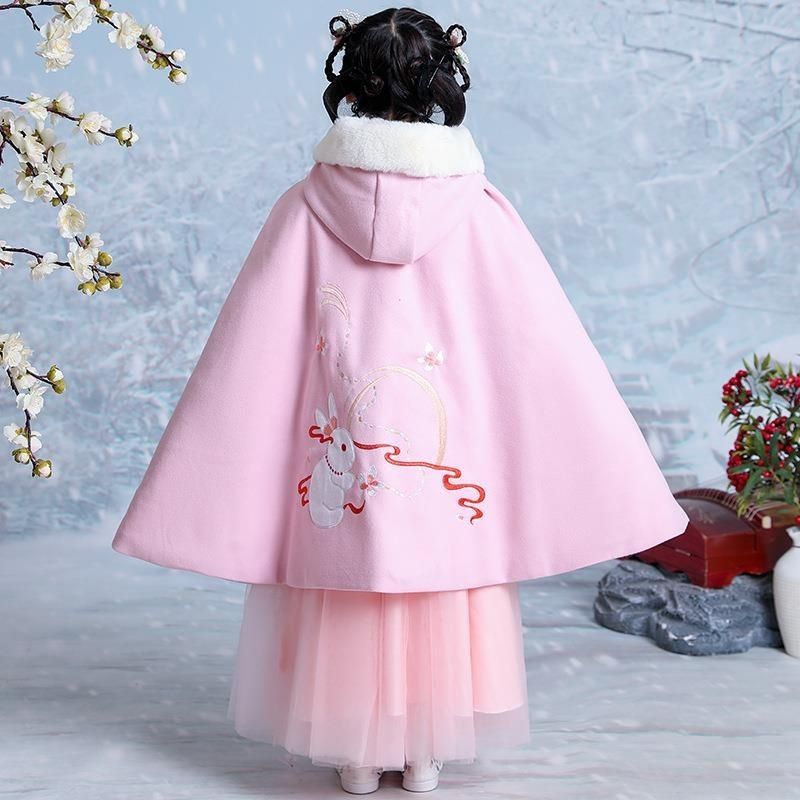 婴儿披风斗篷秋冬季新中式加厚保暖宝宝防风连帽斗篷