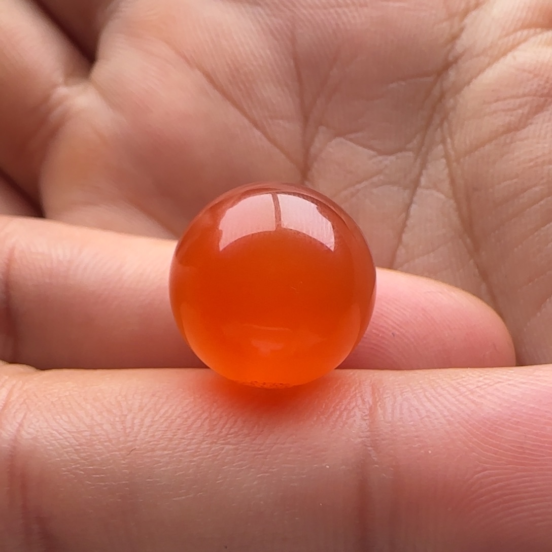 南红玛瑙未镶嵌圆珠14.8沙纹