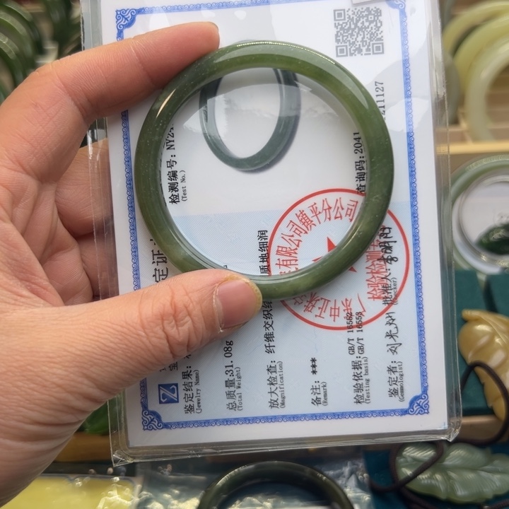 和田玉手镯未镶嵌56.2圈围10003