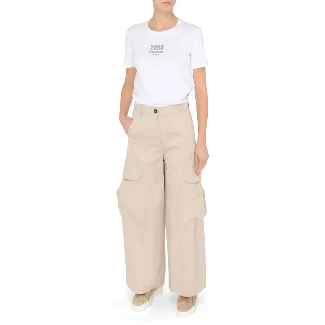 MaxMara【国现 专柜2100】女士新款圆领短袖T恤 Quieto 001