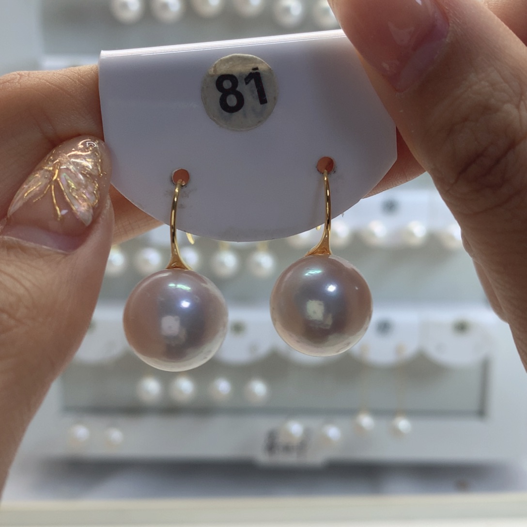淡水珍珠耳饰银S925镶嵌