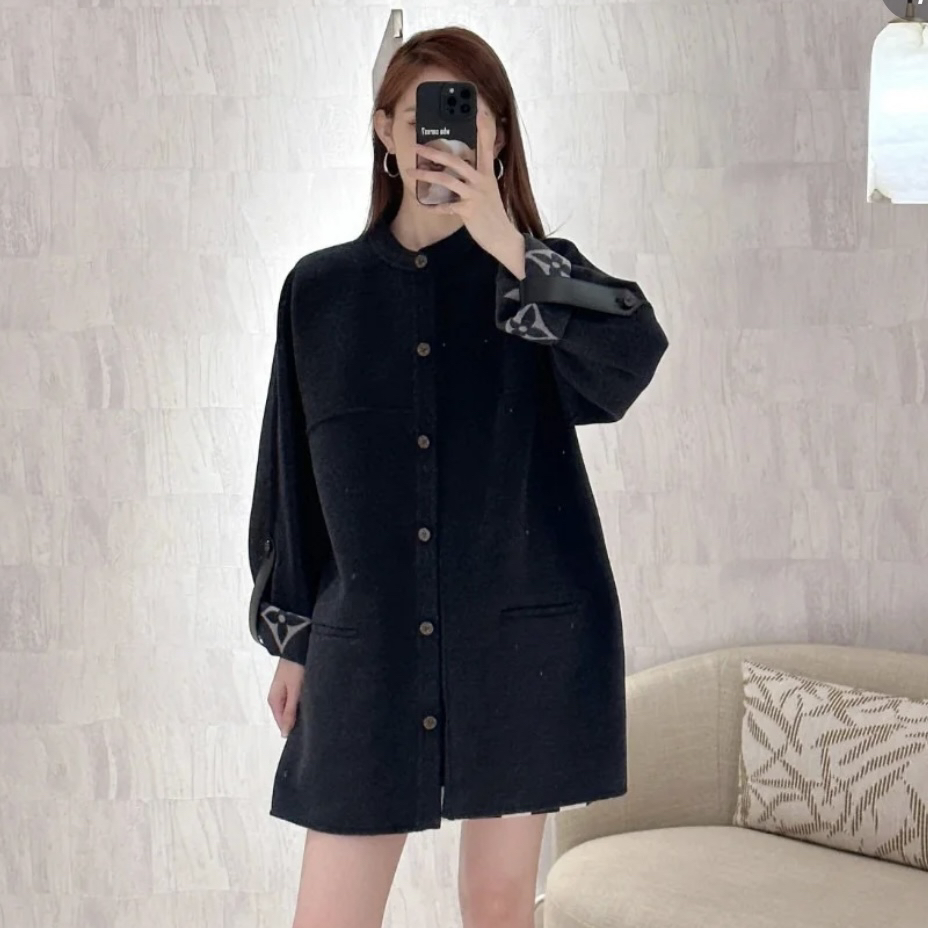 未使用 LouisVuitton/路易威登 内里满印羊毛大衣36码 GM004215  