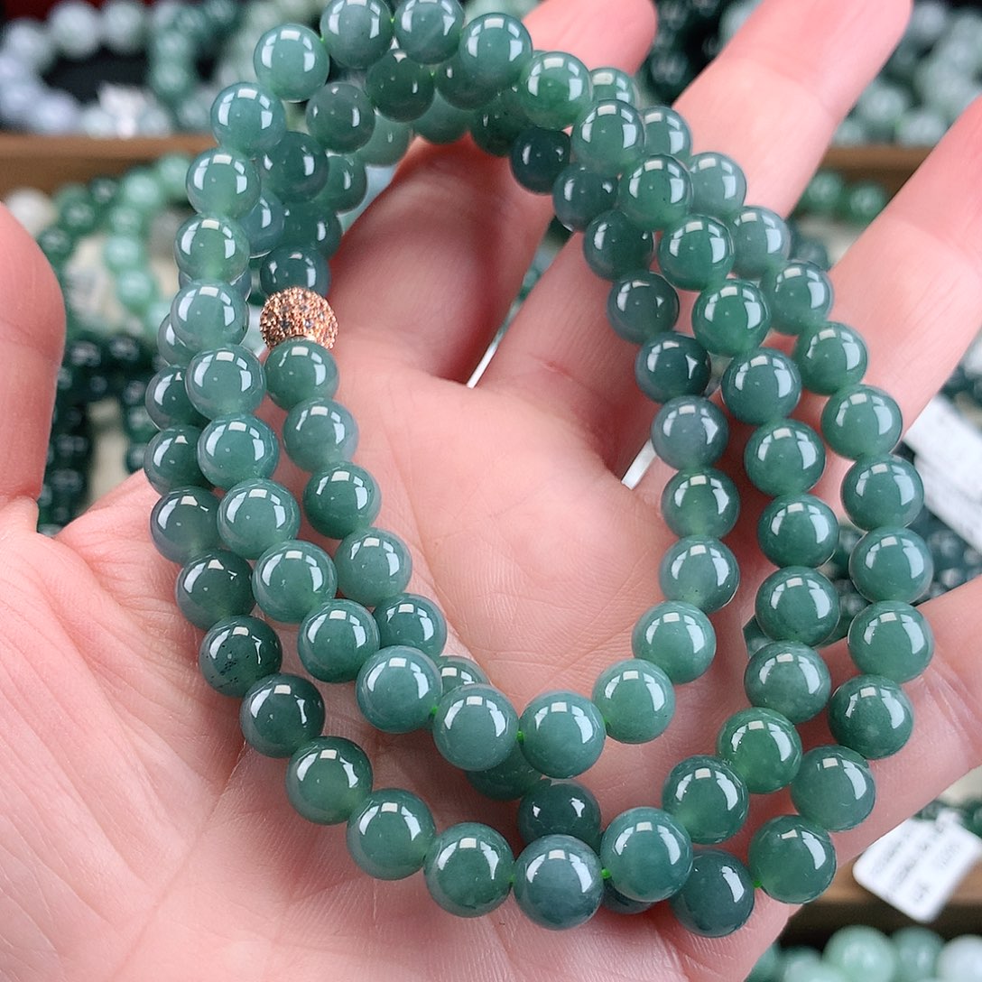 翡翠未镶嵌毛衣链