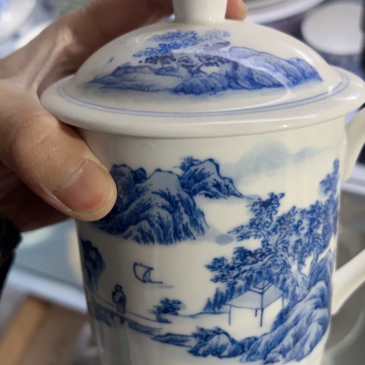 杯手绘微瑕办公杯一个