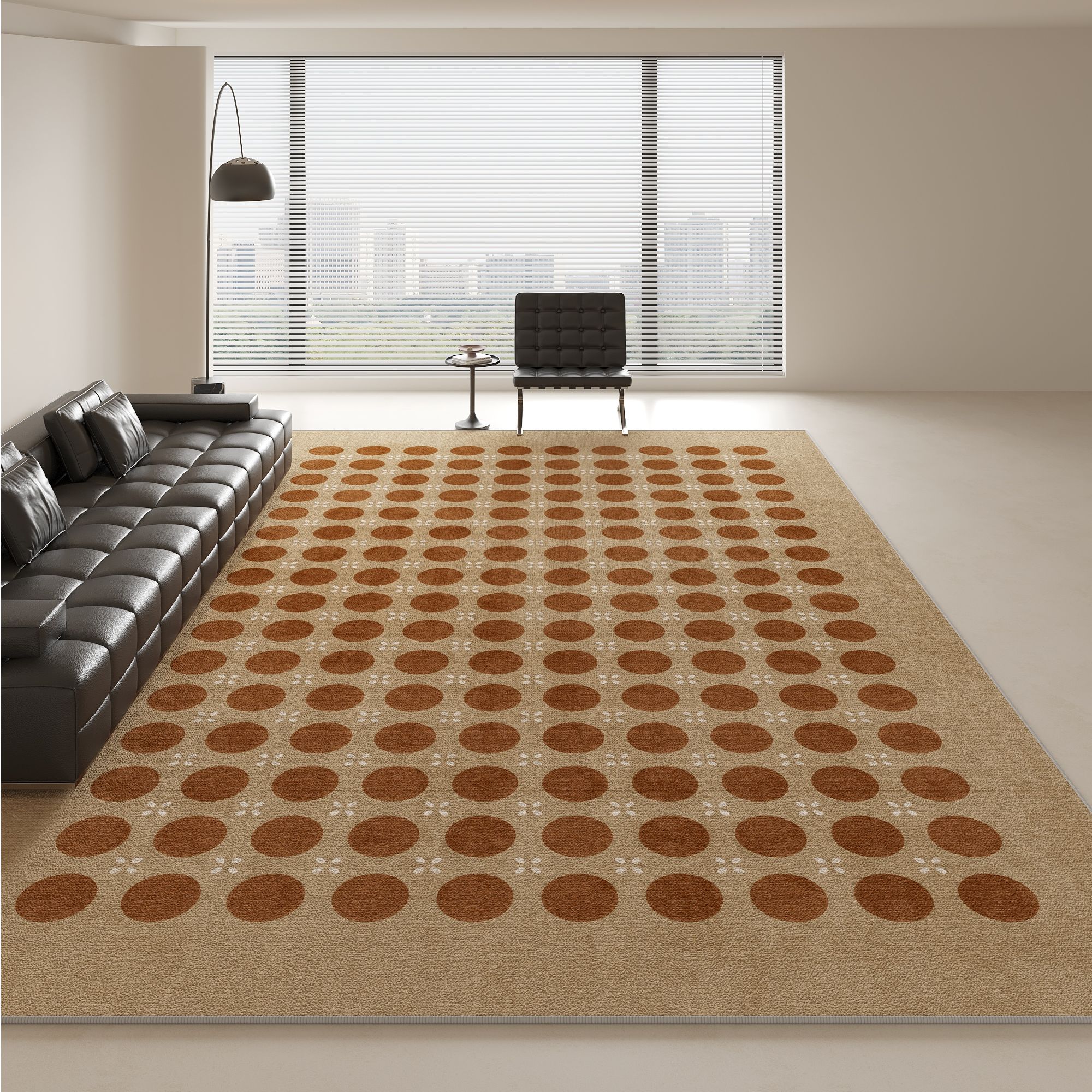 2025新款防水客厅地毯比利时圈绒法式中古风复古沙发茶几卧室地毯