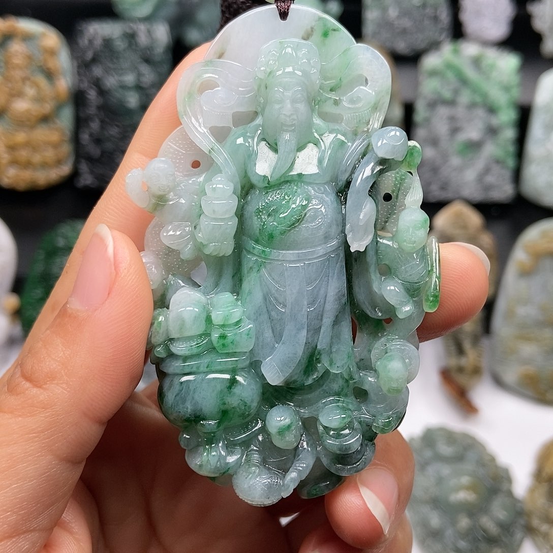 翡翠颈饰未镶嵌?****天然缅甸翡翠A货挂件吊坠 