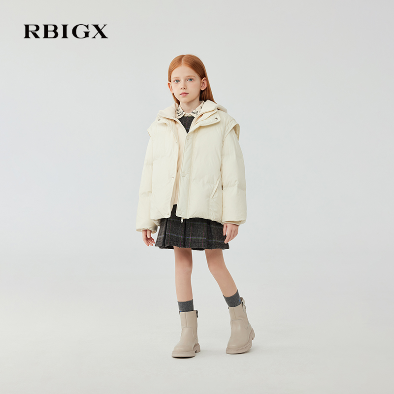 RBIGX瑞比克童装2025冬季新款一衣三穿保暖羽绒服