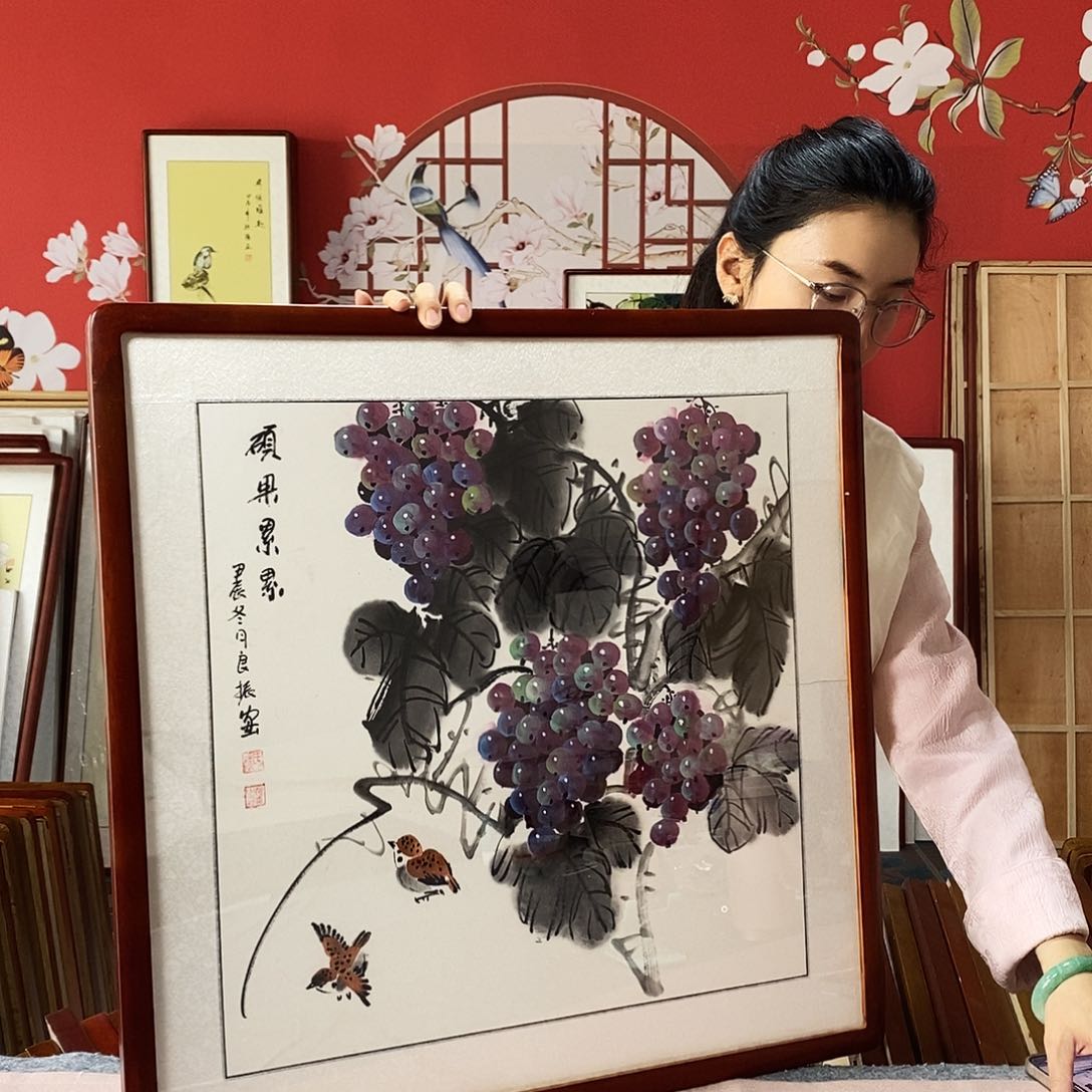 国画手写手绘国画作品62✖️62