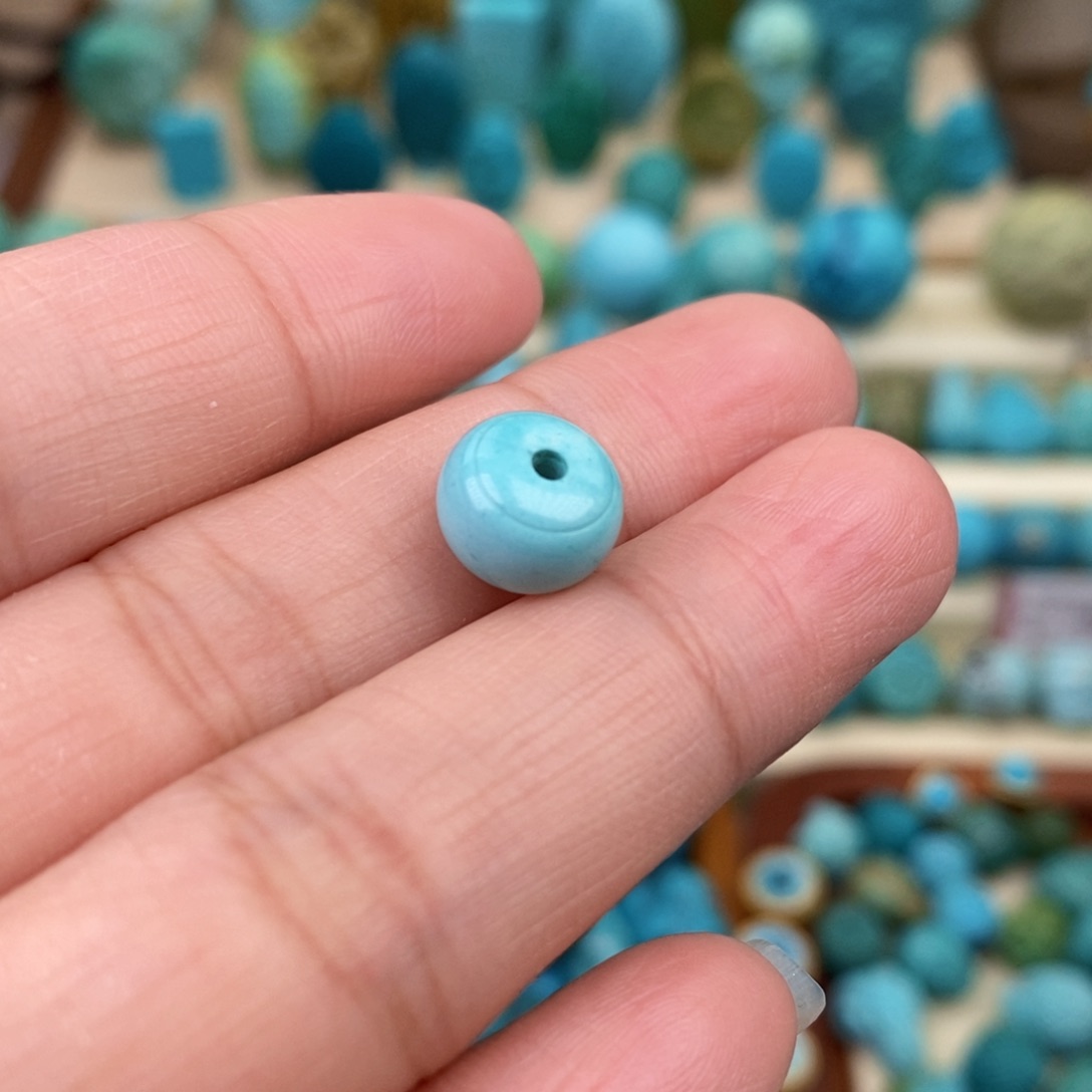 绿松石珠宝奇石未镶嵌9×6.5