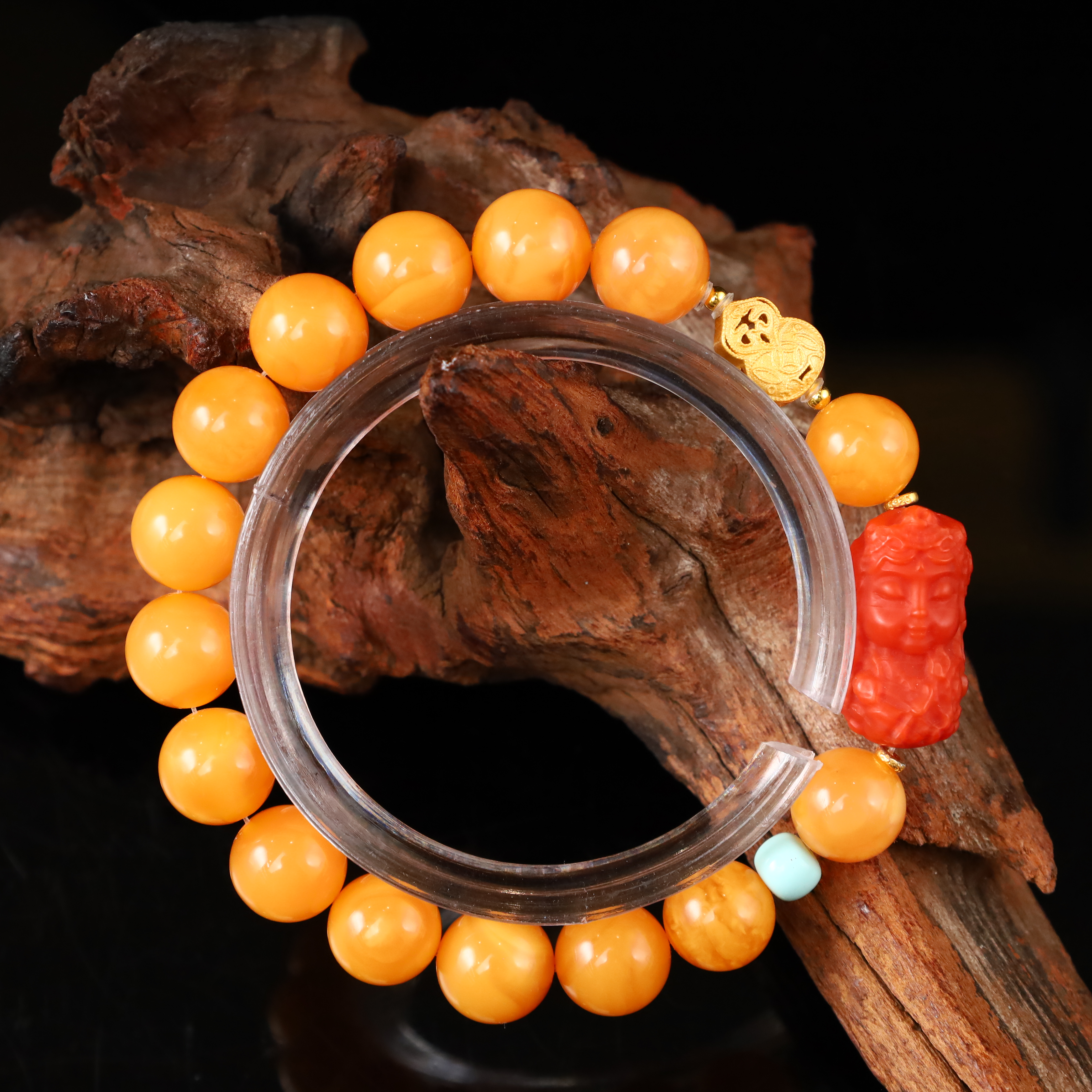 【福禄母】心如珠宝 蜜蜡葫芦度母手串